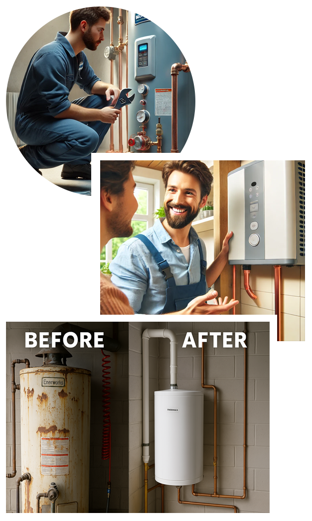 repair and installation before and after